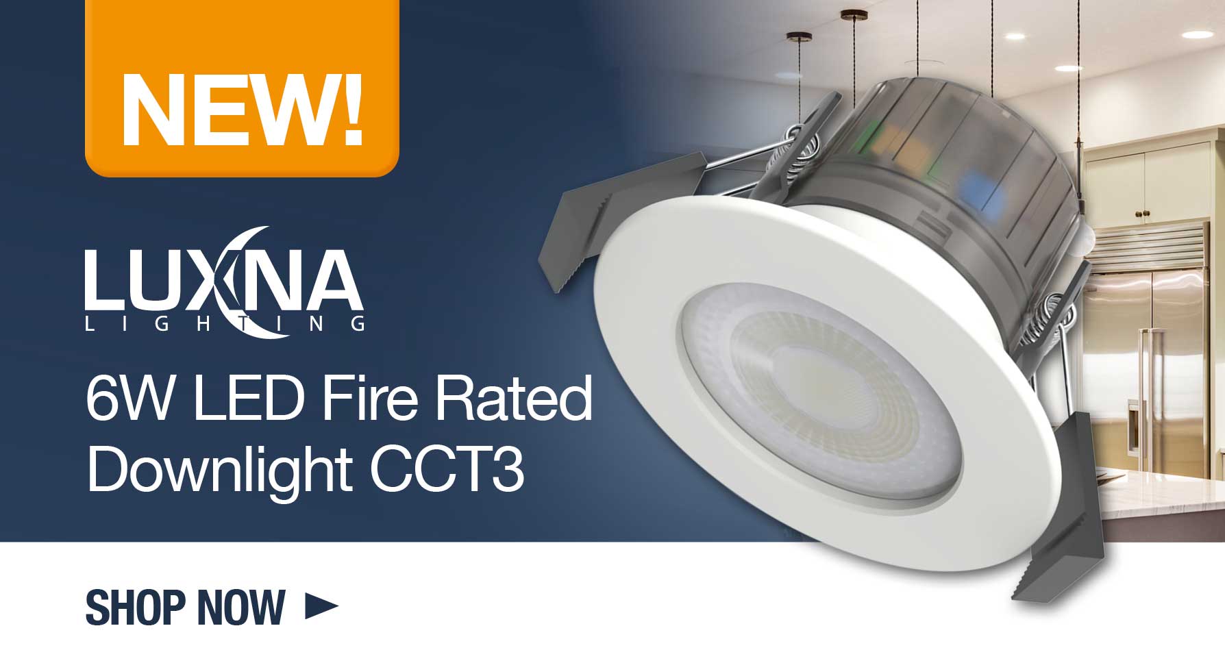 Luxna 6W LED Fire Rated Downlight CCT3